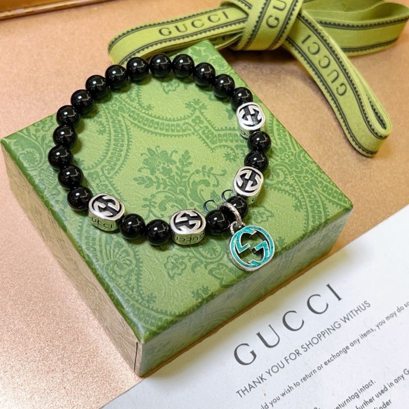 Gucci Silver and Agate Bracelet
