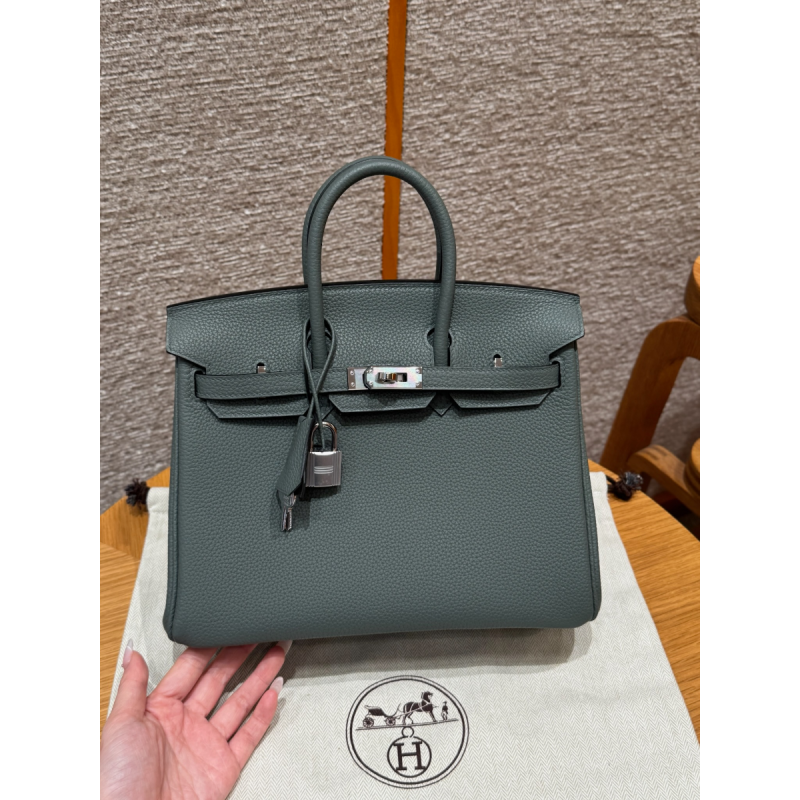 Hermes Birkin 25 / Birkin 30  in Togo Leather-Vert Amanda