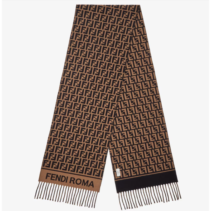 Fendi Wool and Cashmere FF Scarf