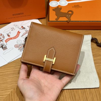 Gold Swift Bear Compact Wallet Gold Hardware