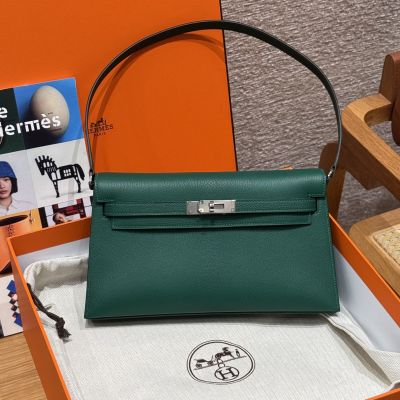 Vert Vertigo Chevre Kelly Elan Palladium Hardware