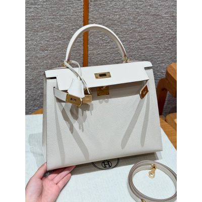 Craie Epsom Kelly 28 Gold Hardware