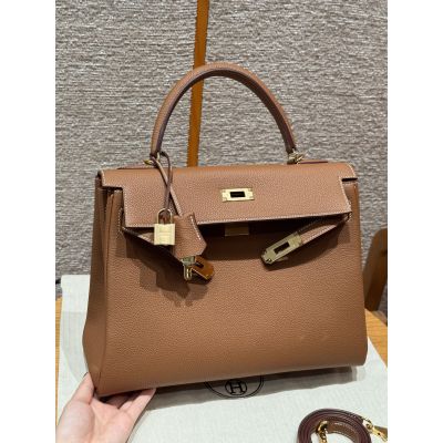 Gold Togo Kelly 32 Gold Hardware