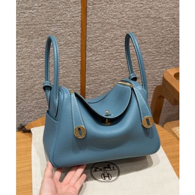 Blue Jean Clemence Lindy 26 Gold Hardware