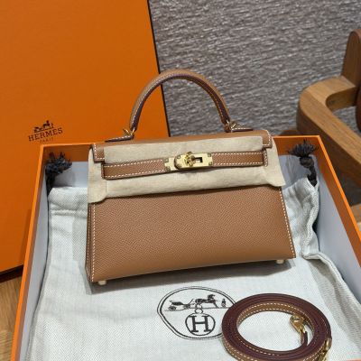 Gold Epsom Mini Kelly 20 II Gold Hardware