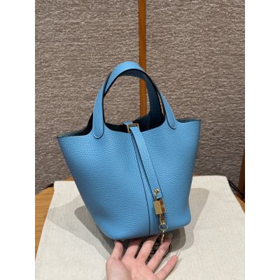 Bleu De Nord Clemence Picotin Lock 18 Gold Hardware 