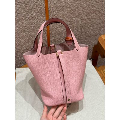 Rose Sakura Clemence Picotin Lock 18 Palladium Hardware 