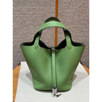 Vert Criquet Clemence Picotin Lock 22 Palladium Hardware