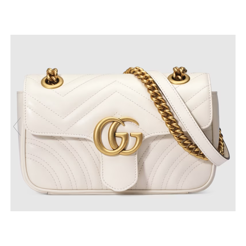Gucci GG marmont Mini Shoulder Bag -White 