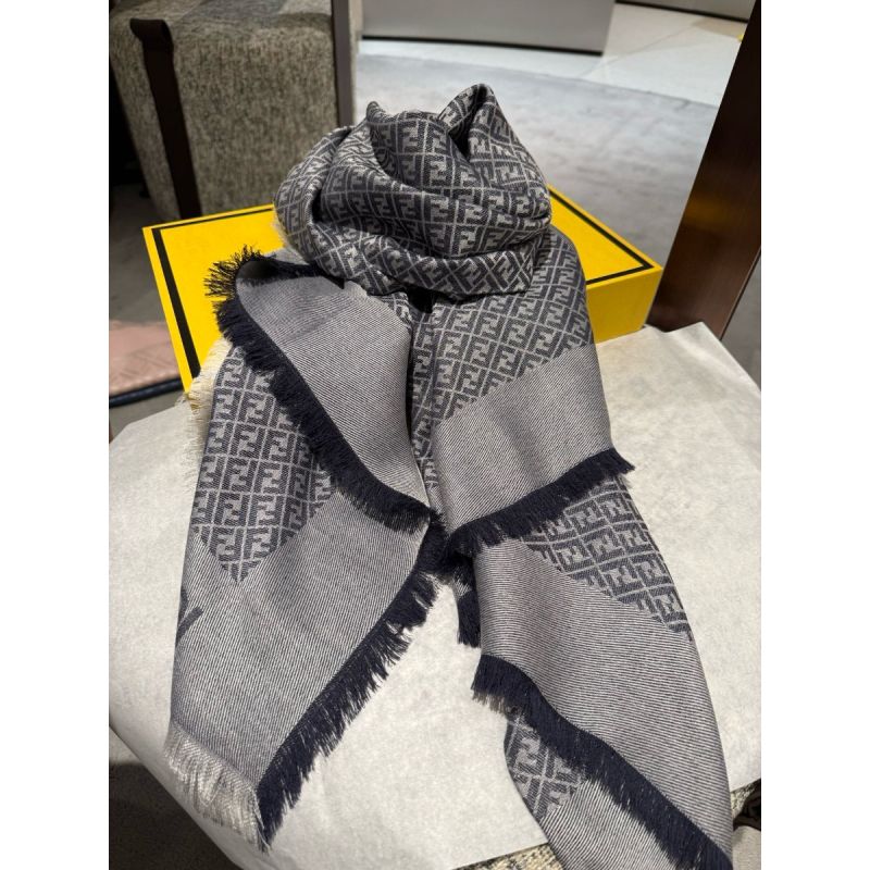 Fendi Silk and Wool FF Shawl