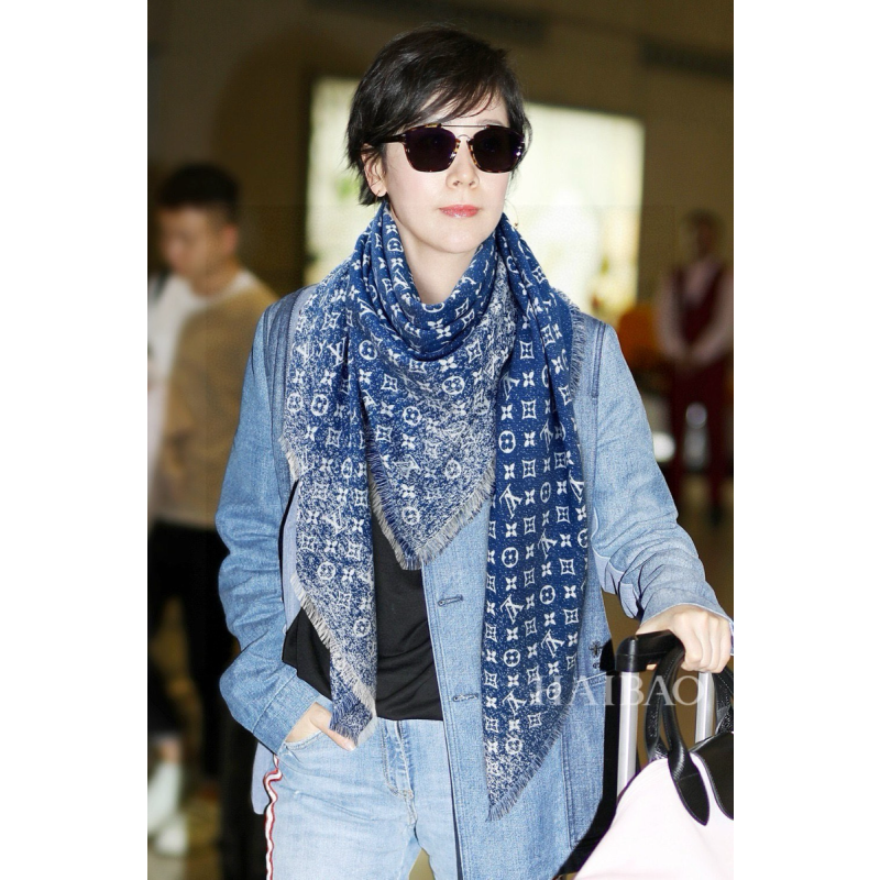 LV Denim Gradient Shawl